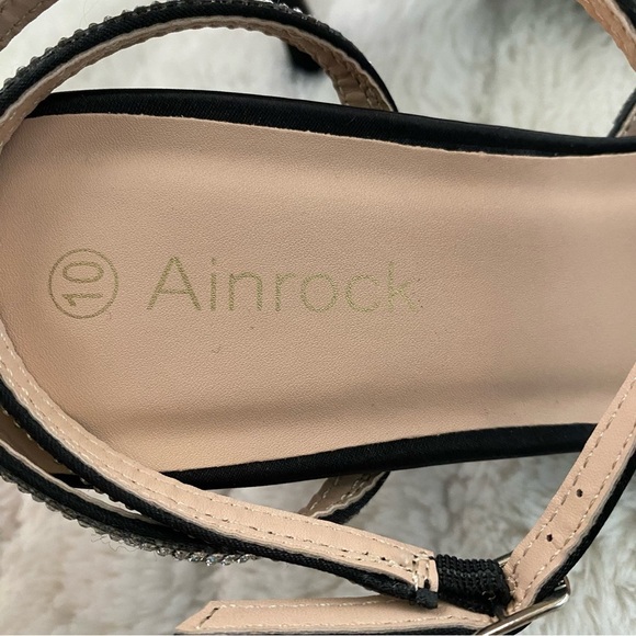 Nwob Rhinestone Bow Pointy Toe Satin Heels Black Silver Size 10 - Picture 11 of 16